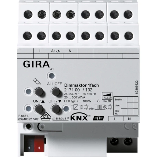Gira Dimact. 1-v 500 W/VA KNX DIN-rail