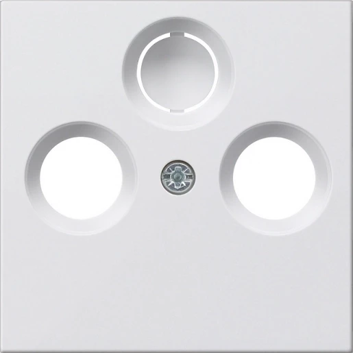 Gira System 55 afdekking coaxiale antenne-cd Boring Centraalplaat Zonder label wit 086903