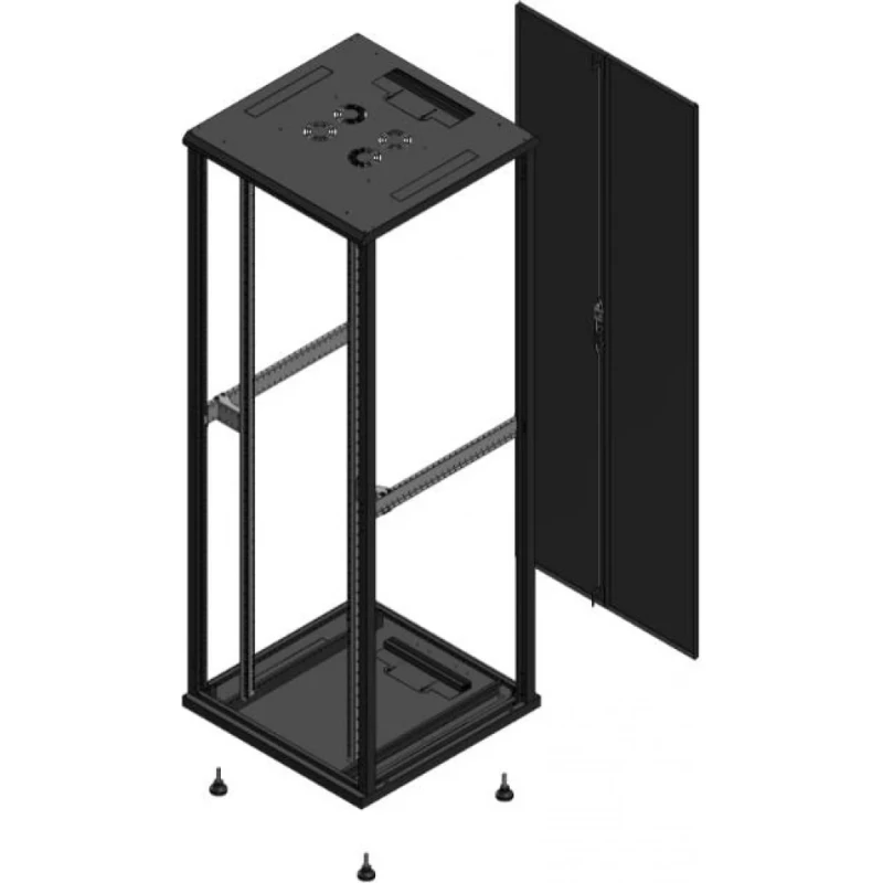 Gigamedia Vloer patchkast SP AR dubbel TOL EX 19" 47HE 800x800mm Zwart GGM 704788SPPTDEX
