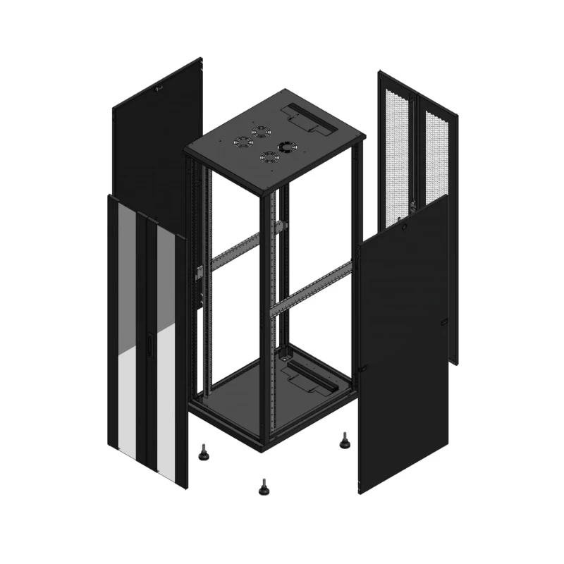 Gigamedia Vloer patchkast AV dubbel VER AR dubbel PER 19" 36HE 600x800mm Zwart GGM 703668PVDPPD
