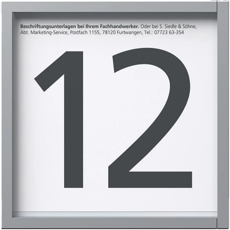 Siedle Informatieveld voor Vario Zilver-metallic