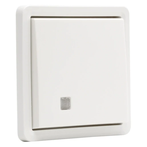 Niko New Hydro Drukknop + doorschijnend venstertje opbouw Drukknop Mat wit RAL 9010 701-30000