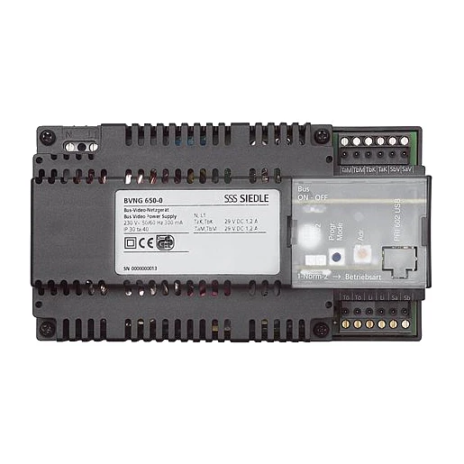 Siedle Busvideo-netvoeding din-rail 29V DC IP20 200035130-00
