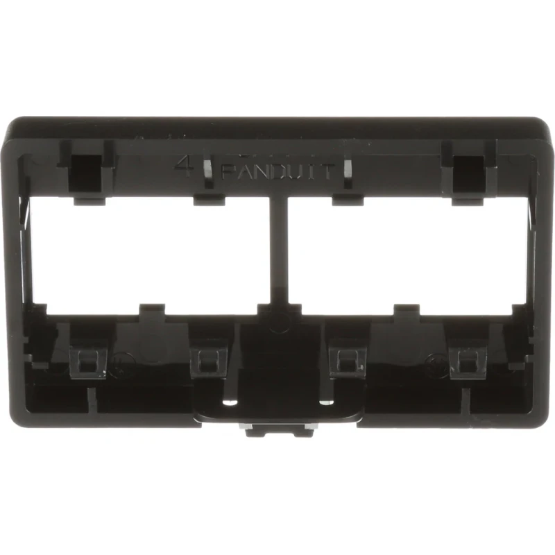Panduit Snap-in plaat - label Modular-Jack 4 connectoren Met label zwart CFFP4BL