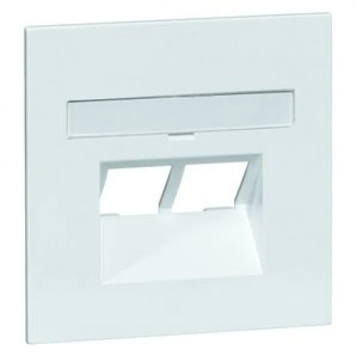 Peha Aura Centraalplaat UAE/IAE 2 connectoren Met label aluminium 00154711