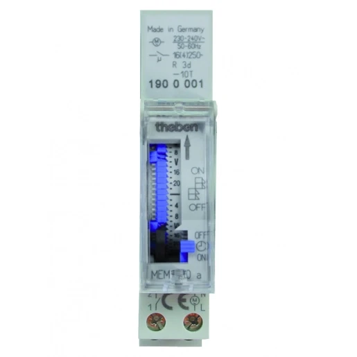 Theben Analoge schakelklok paneelbouw segmentschijf AC DIN-rail 16A 230V 1 kanaal 1900001