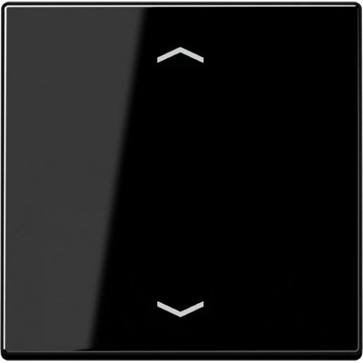 Jung A range Afdekking A500 standaard voor 1730JE enkelvoudig Glanzend zwart RAL 9005 A1700PSW