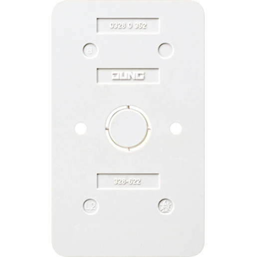 Jung AP 600 Bodemplaat schakelmateriaal 2-voudig Horizontaal en verticaal Glanzend wit RAL 9016 328-622WW