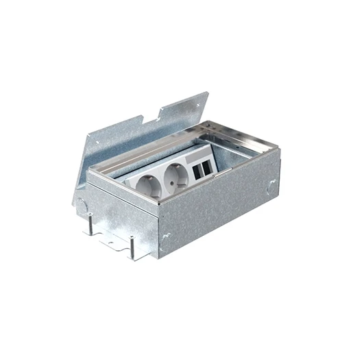 HPL Smartbox+ vloercontactdoos 65mm 2xWCD+2xDatasp.- deksel inleg 7mm