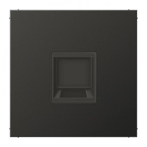 Jung LS range Centraalplaat- (onderdeel) afdekking Modular-Jack 1 connector MetaalZonder label antraciet AL1969-1WEAN