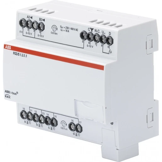 ABB Busch-Jaeger I-Bus KNX Fan coil controller Climaeco MDRC KNX 4-voudig 0 - 10V 2CDG110214R0011