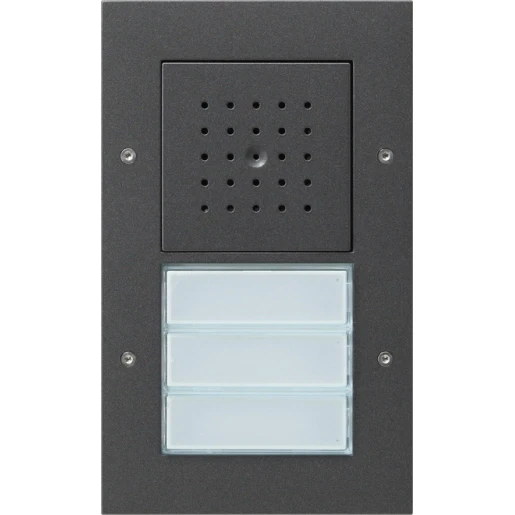 Gira TX_44 Deurstation deurcommunicatie 3 beltoetsen antraciet IP44 Opbouw 126767