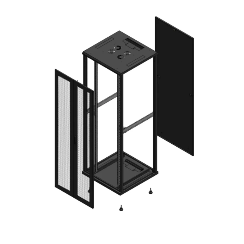 Gigamedia Vloer patchkast AV dubbel PER PAR EX 19" 47HE 800x800mm Zwart GGM 704788PPDPAREX