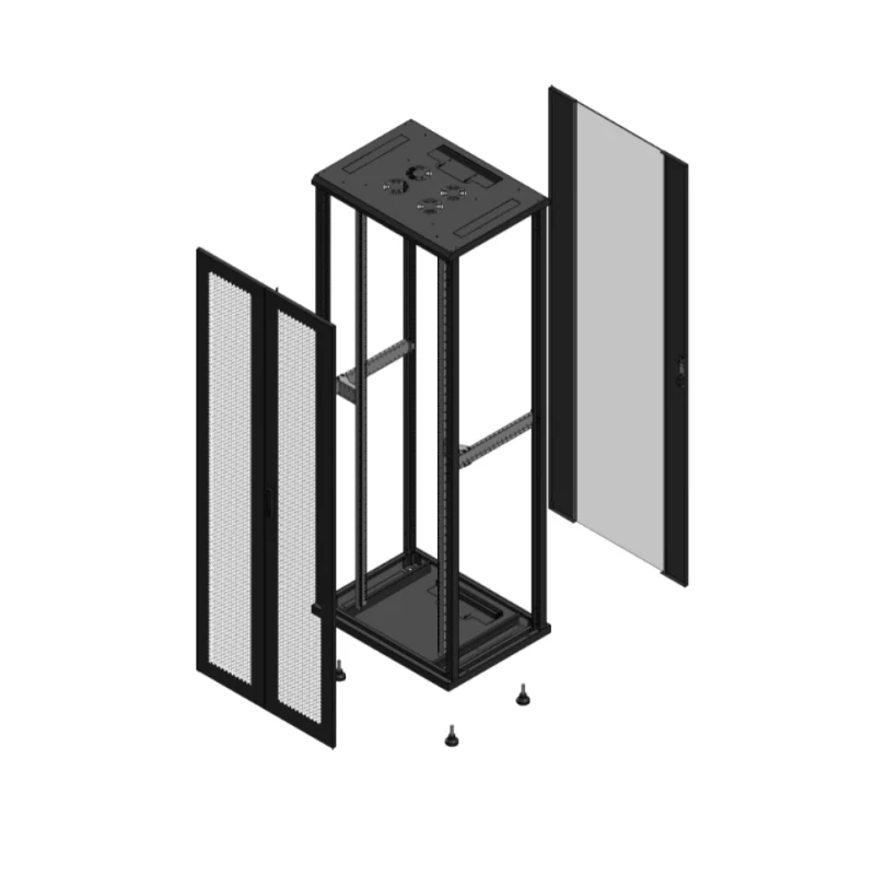 Gigamedia Vloer patchkast AV dubbel PER AR enkel VER EX 19" 47HE 800x600mm Zwart GGM 704786PPDPVSEX