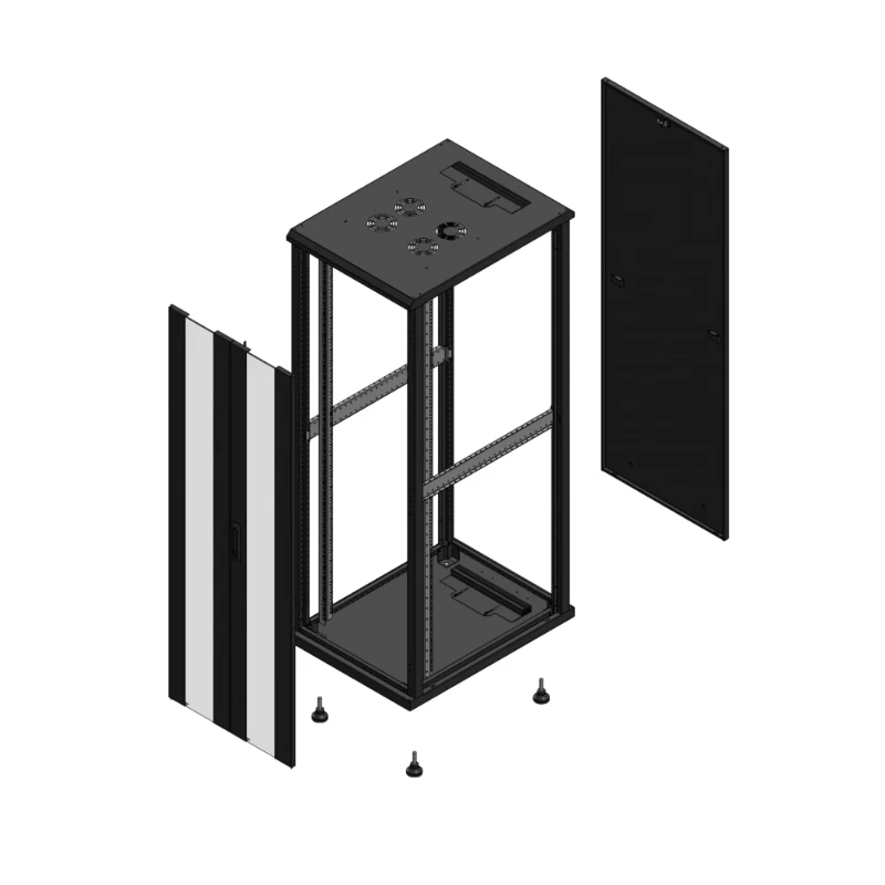 Gigamedia Vloer patchkast AV dubbel VER PAR EX 19" 36HE 600x800mm Zwart GGM 703668PVDPAREX