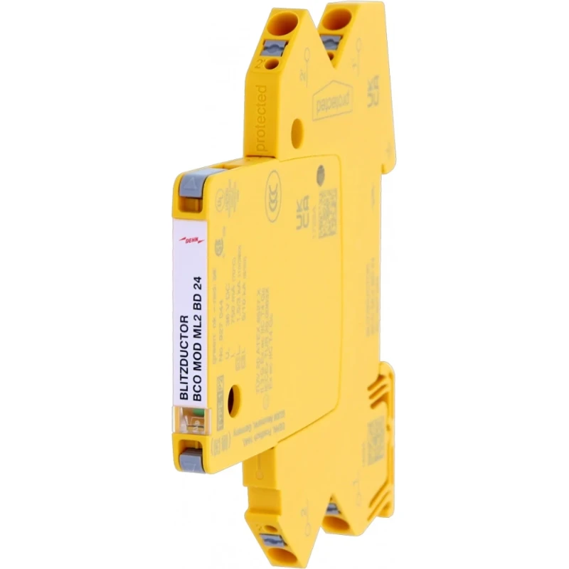 Dehn Modular combined arrester for 1 pair BLITZDUCTORconnect w. fault indication