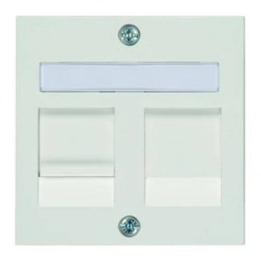 Peha Badora Afdekking voor draagframe 600 MJX Modular-Jack 1 connector Met label aluminium 00321951