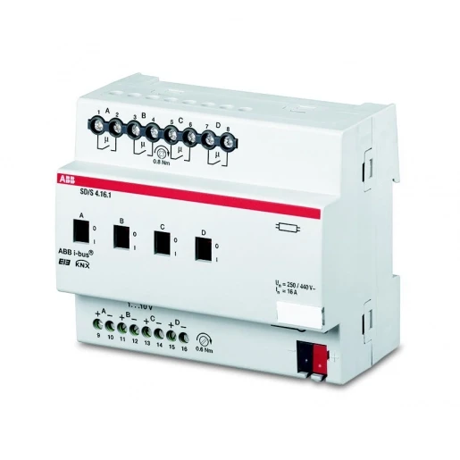 ABB Busch-Jaeger i-bus KNX Schakel- dimaktor 0-10V KNX 1-10 V 4-v DIN-rail 2CDG110080R0011