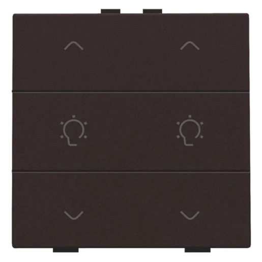 Niko Home Control Bediening dimming 6-voudig bruin inbouw IP20 124-51046