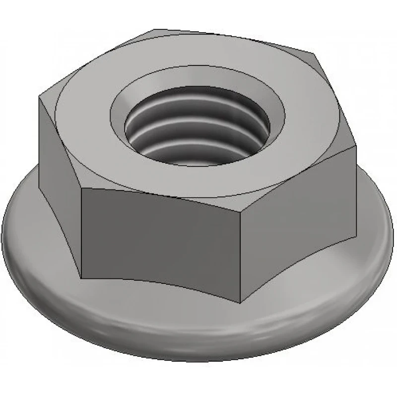 Van der Valk Fasteners kraagmoer M8 onbehandeld RVS 774006