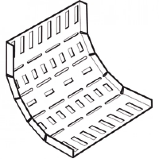Legrand Swifts van geel bocht / hoekstuk kabelgoot 300x18mm RVS 90° RVS SSOR300S