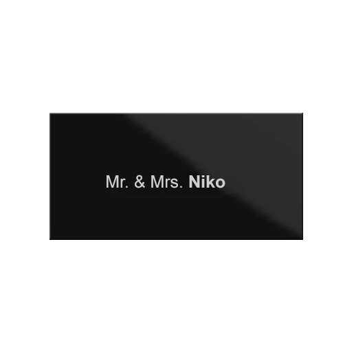 Niko Naamplaat 2W video 510-81001