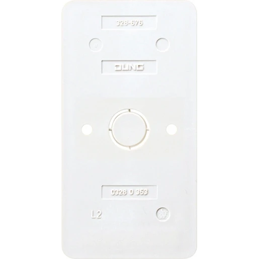 Jung AP 600 Bodemplaat schakelmateriaal 2-voudig Horizontaal en verticaal Glanzend wit RAL 9016 328-676WW