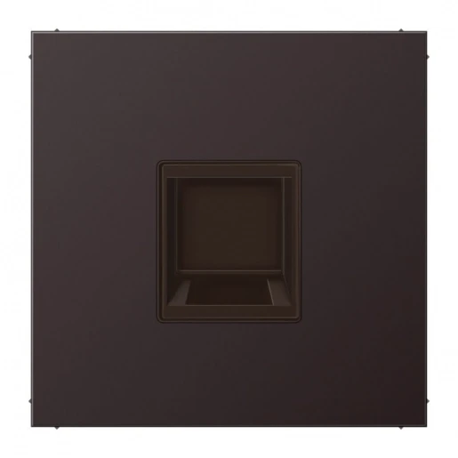 Jung LS range Centraalplaat- (onderdeel) afdekking donker Modular-Jack 1 connector MetaalZonder label aluminium AL1969-1WED