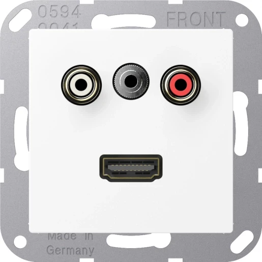 Jung A range afdekking a500 matwit audio/jack/hdmi MAA1082WWM