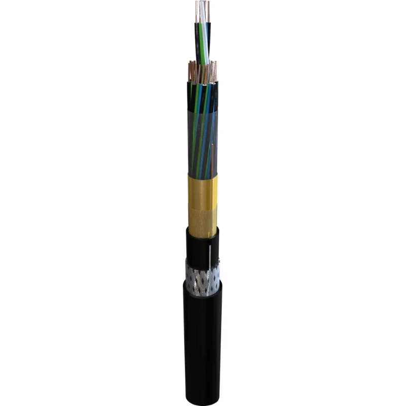 TKF XLPE-MS-PVC-SWB-PVC Dca 2x2x1,0 mm2 (cl.1) zwart Data- & communicatiekabel