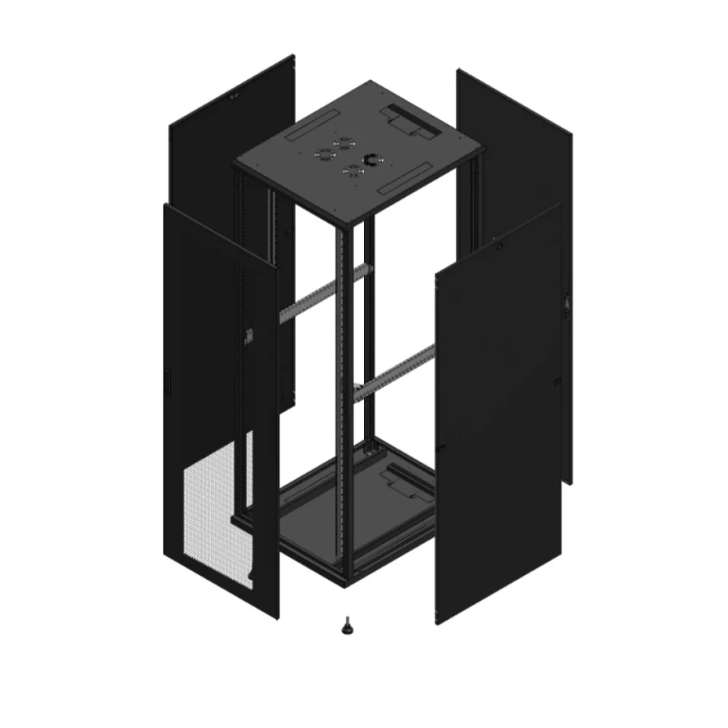 Gigamedia Vloer patchkast AV enkel PER AR enkel TOL 19" 47HE 800x1000mm Zwart GGM 7047810PPSPTS