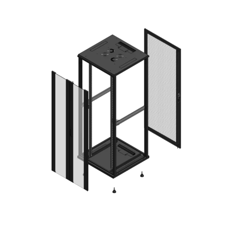 Gigamedia Vloer patchkast AV dubbel VER AR enkel PER EX 19" 42HE 800x800mm Zwart GGM 704288PVDPPSEX