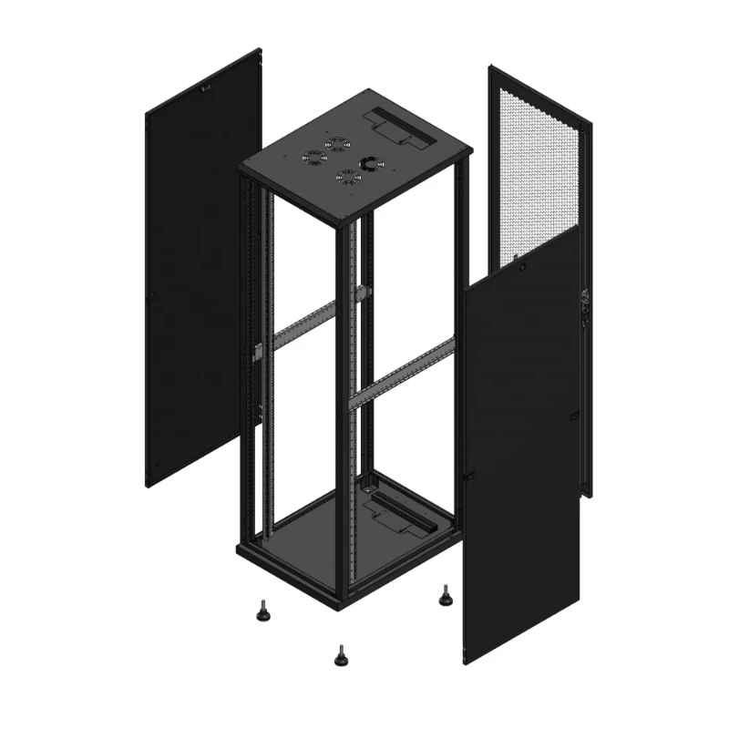 Gigamedia Vloer patchkast SP AR enkel PER 19" 42HE 600x800mm Zwart GGM 704268SPPPS