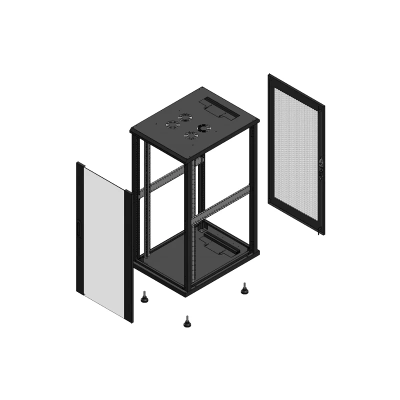 Gigamedia Vloer patchkast AV enkel VER AR enkel PER EX 19" 26HE 600x800mm Zwart GGM 702668PVSPPSEX