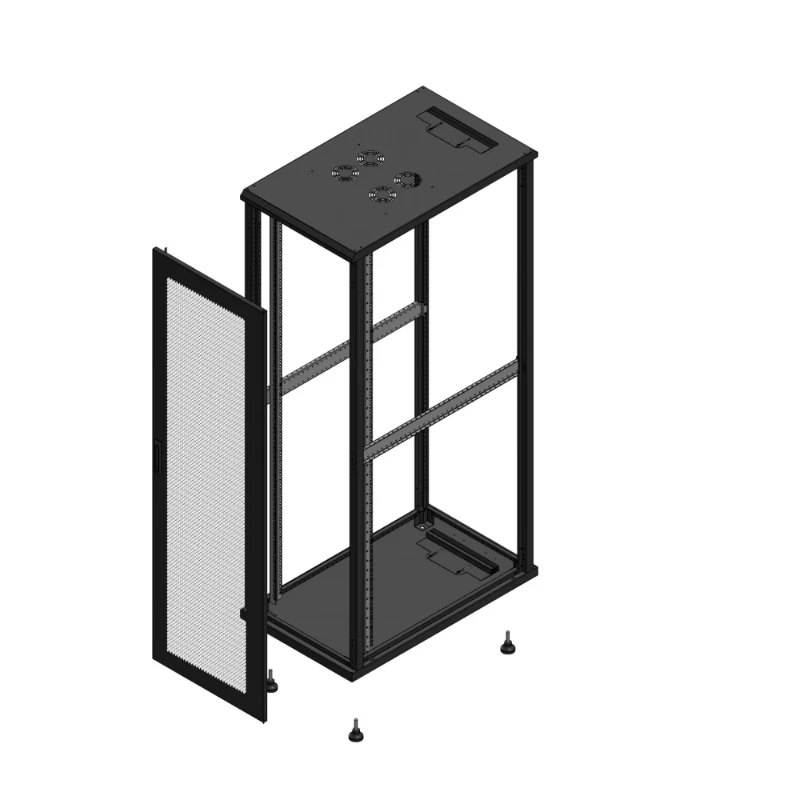 Gigamedia Vloer patchkast AV enkel PER SP EX 19" 42HE 600x1000mm Zwart GGM 7042610PPSSPEX