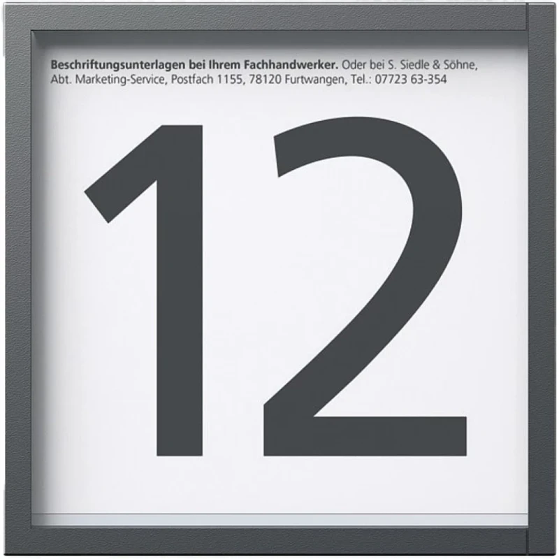 Siedle Informatieveld voor Vario Donkergrijs-metallic