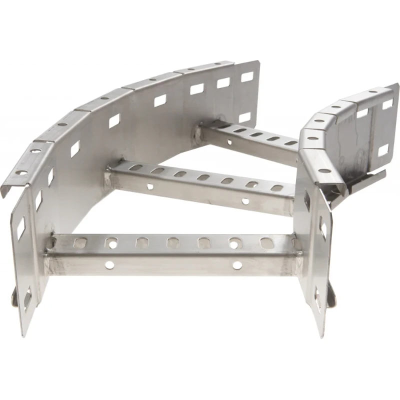 Gouda Holland bocht 45 graden 45° 200x100mm Aluminium aluminium 71162235