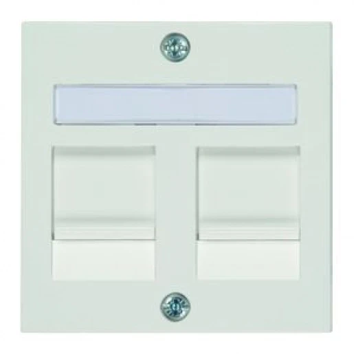 Peha Badora Afdekking voor draagframe 600 MJX Modular-Jack 2 connectoren Met label aluminium 00321971