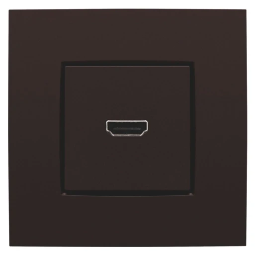 Niko Centraalplaat- (onderdeel) HDMI-HDMI HDMI Centraalplaat 1 connector Zonder label bruin 124-69417