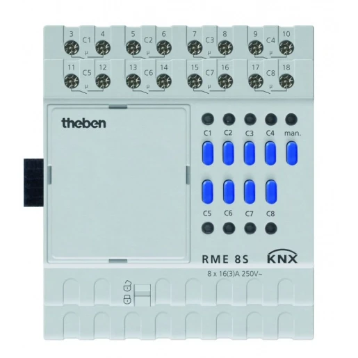 Theben Rme 8s 8-voudige schakelactor 16a uitbreidingsmodule