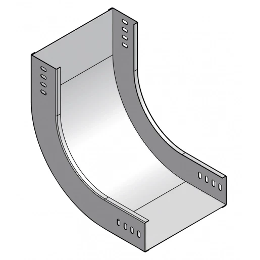 Stago KG281 bocht / hoekstuk kabelgoot stijgstuk 120x60mm Staal sdz wit RAL 9016 CSU0864209916