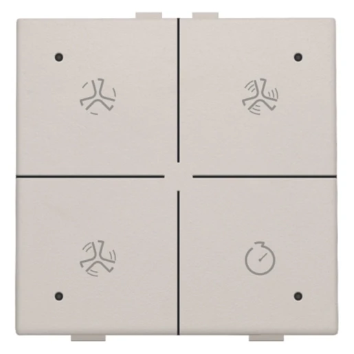 Niko Home Control Bediening ventilatie 4-voudig grijs inbouw IP20 102-52054