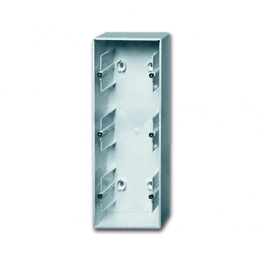 ABB Busch-Jaeger Future Opbouwbak + bodem 3-voudig aluminium Horizontaal en verticaal 2CKA001799A0917