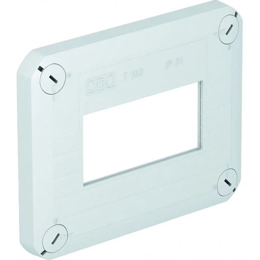 OBO Deksel met 2v inbouw module 45 v.t100 kabeldoos 150x116x15 pp lich