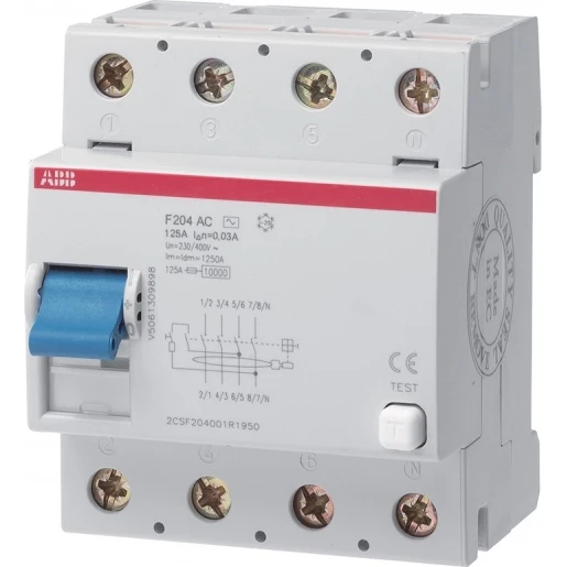 ABB System Pro M Compact Aardlekschakelaar 4p 125A 0.5A type A 2CSF204201R4950