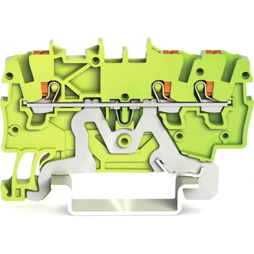 Wago 3-draads aardklem Met drukknop 1mm² groen-geel