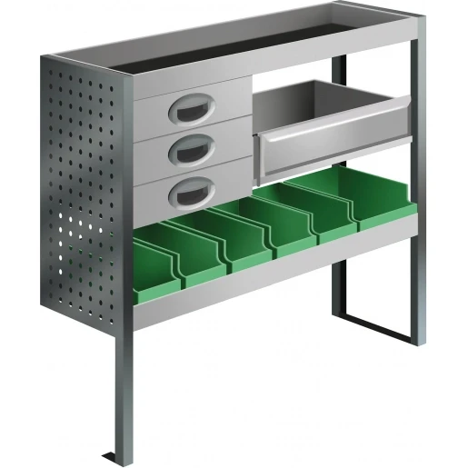 Bizline Kit Flex Bedrijfswagen Compact 1059x300mm grijs kleine onderdelen bak 771034