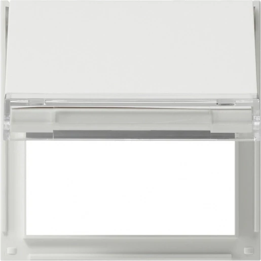 Gira TX_44 adapterraam kd Met tekstveld klapdeksel wit RAL 9010 068066