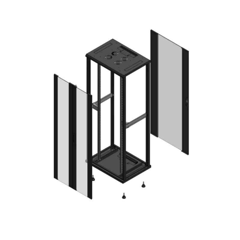 Gigamedia Vloer patchkast AV dubbel VER AR enkel VER EX 19" 42HE 800x600mm Zwart GGM 704286PVDPVSEX