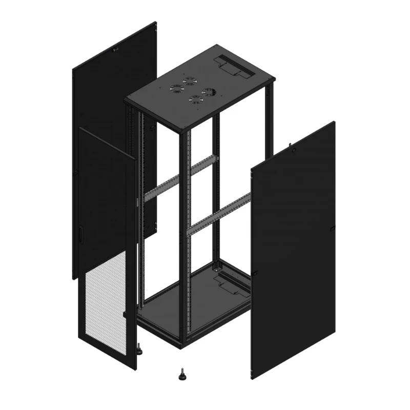 Gigamedia Vloer patchkast AV enkel PER SP 19" 42HE 600x1000mm Zwart GGM 7042610PPSSP